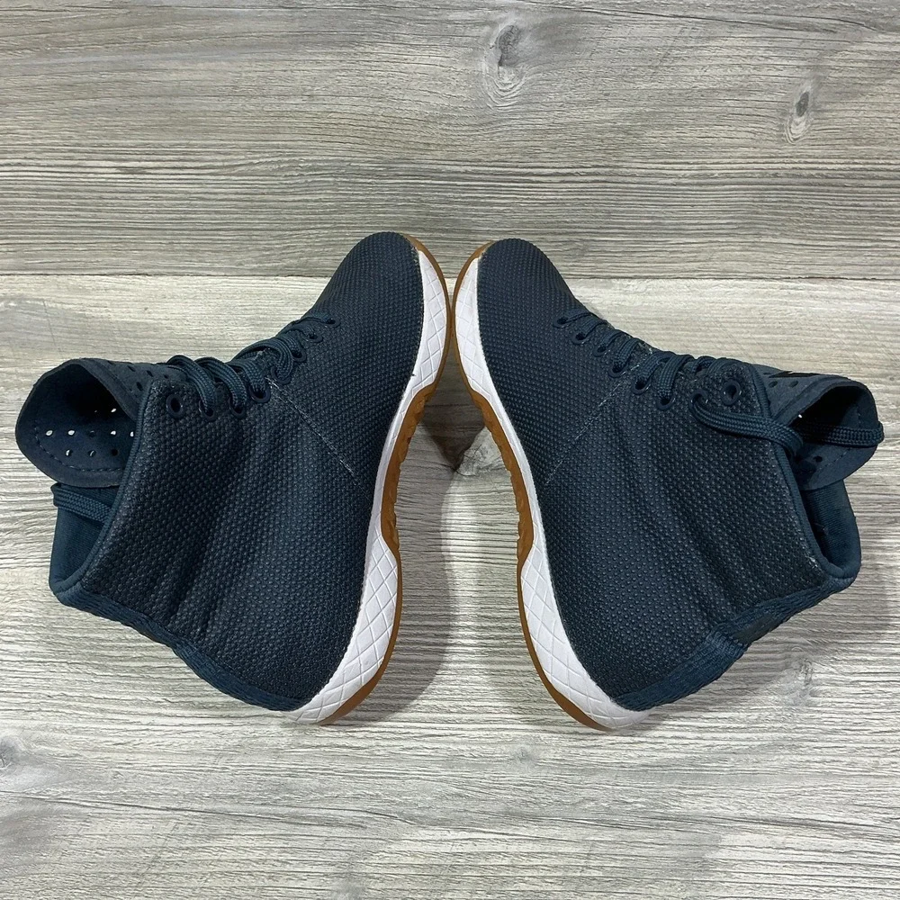 NOBULL High Top Trainer Shoes Mens Size 6.5 Womens 8 Navy Blue Gum Athletic